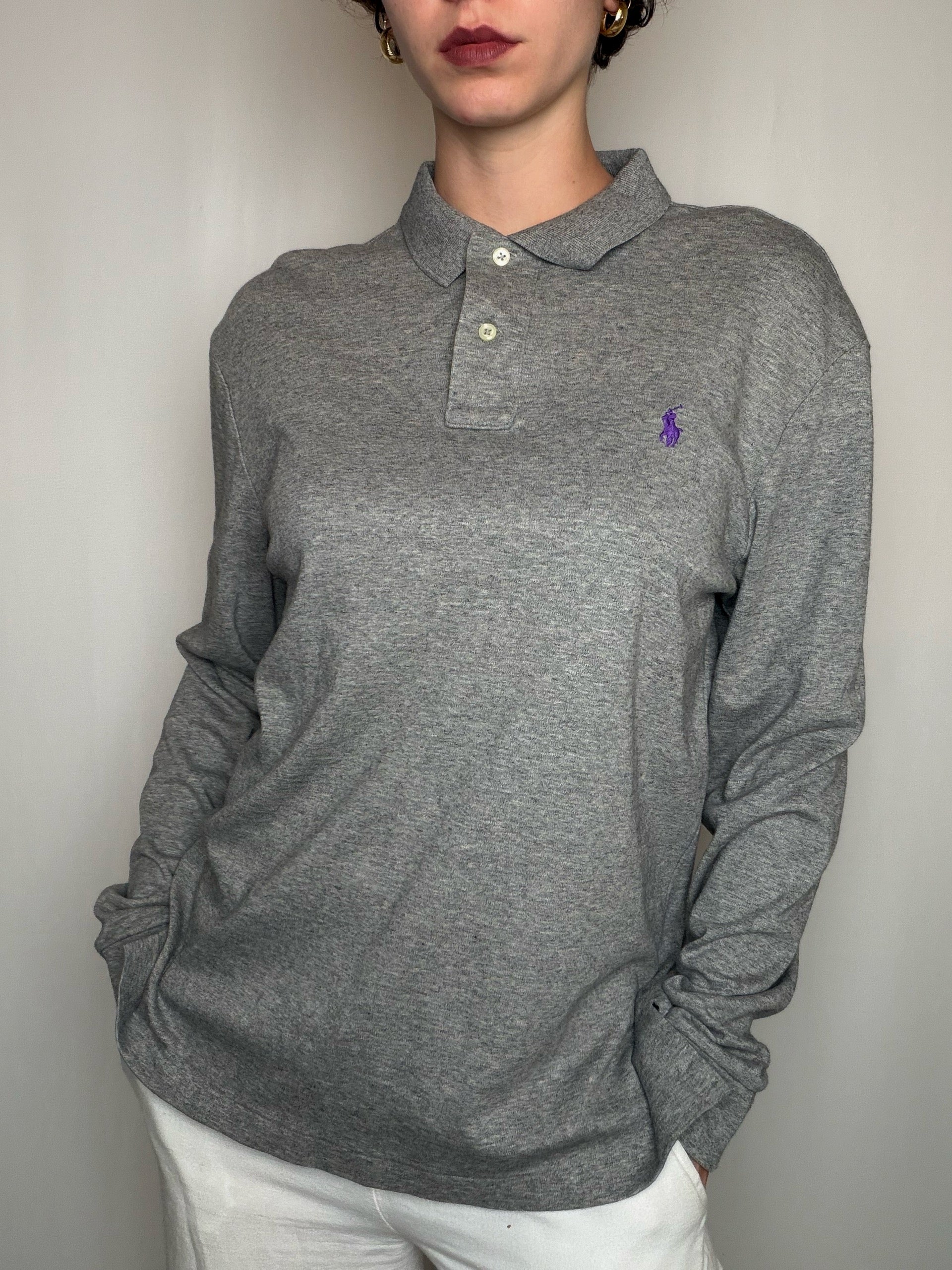 Polo Gris Ralph Lauren L vintage