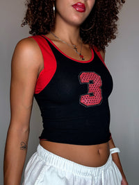 Tshirt noir et rouge S/M vintage