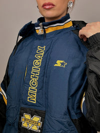 Vintage Michigan Jacke schwarz/blau L