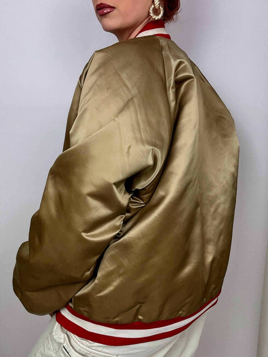 Vintage XL Gold/Red Bomber
