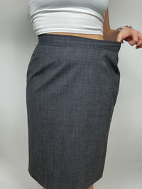 Jupe midi avec fente sur le côté vintage grise M/L
