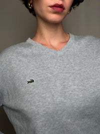 Pull Gris Lacoste L vintage