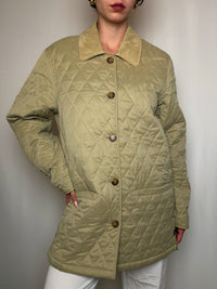 Matelassée en velours beige M vintage