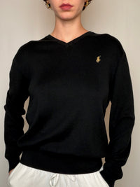 Pull Noir Ralph Lauren M vintage