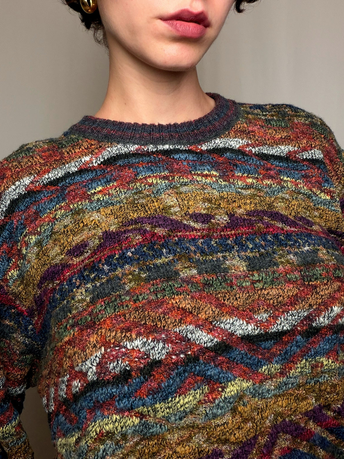 Pulle en laine Multicolore L/XL vintage