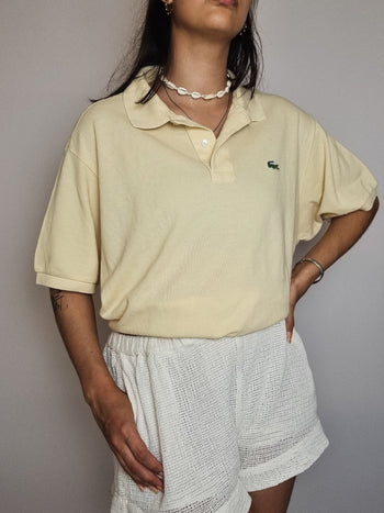 Polo Lacoste jaune clair L