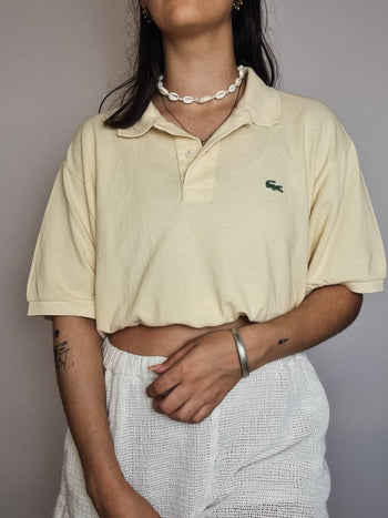 Polo Lacoste jaune clair L