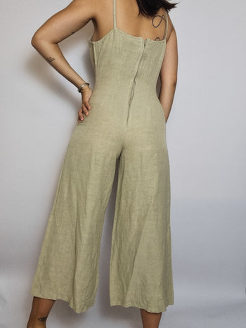 Beige Jumpsuit 3/4 S