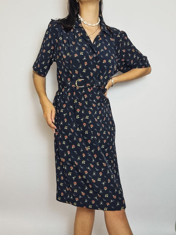 Floral Dress with Belt M/L