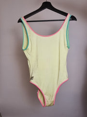 Maillot de bain vintage jaune clair M