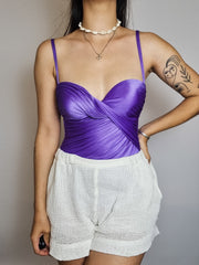 Purple structured swimsuit S/M