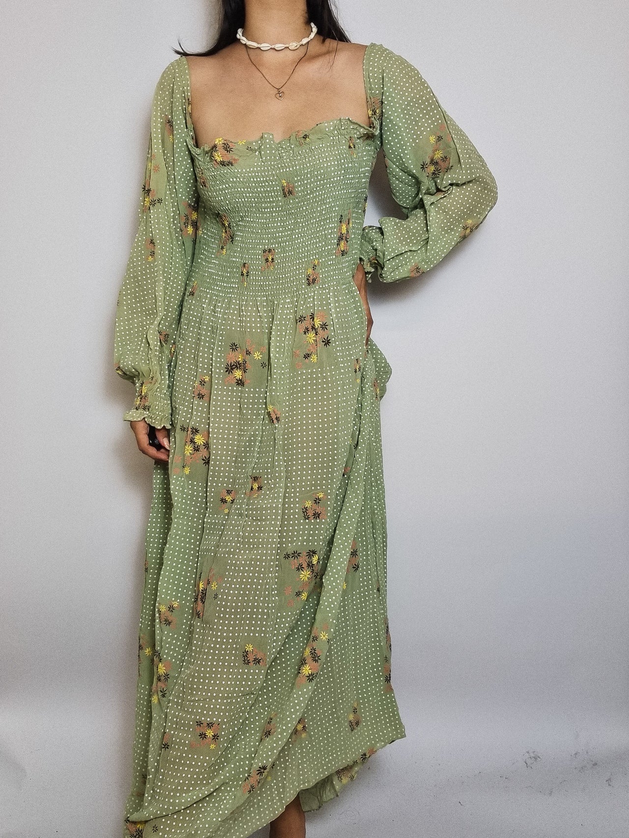 Vintage Green Dress L/XL