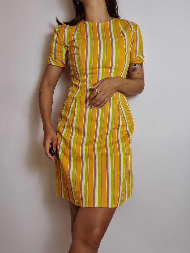 Robe vintage à rayures XS/S