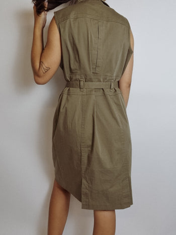 Robe Chemise vintage khaki S/M