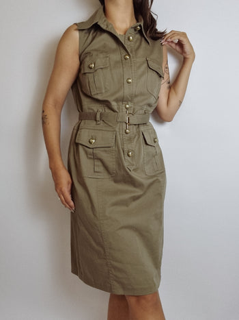 Robe Chemise vintage khaki S/M