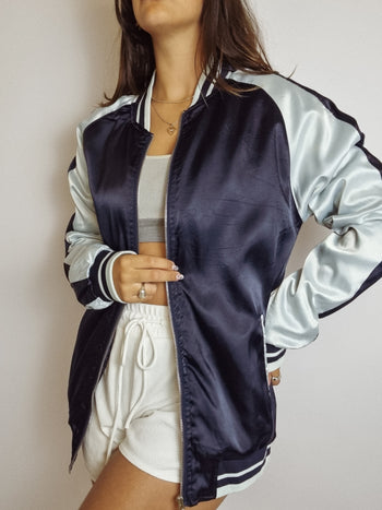 Veste Bomber brodée au dos vintage L