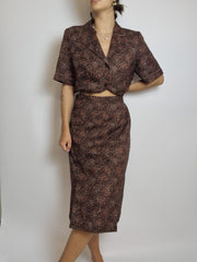 Ensemble Chemisier et Jupe Vintage S/M