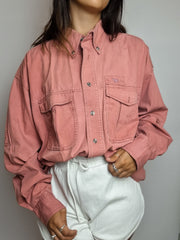 Chemise Camel vintage rose à poches L