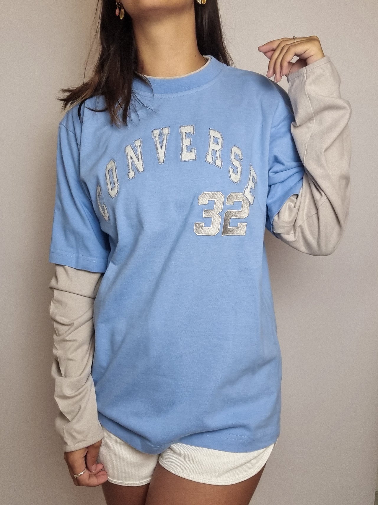 Converse Vintage Pullover Hellblau M