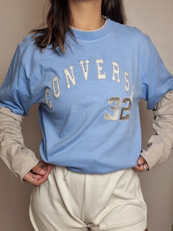 Pull Converse Vintage bleu clair M