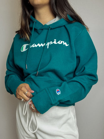 Pull vert-bleu vintage Champion