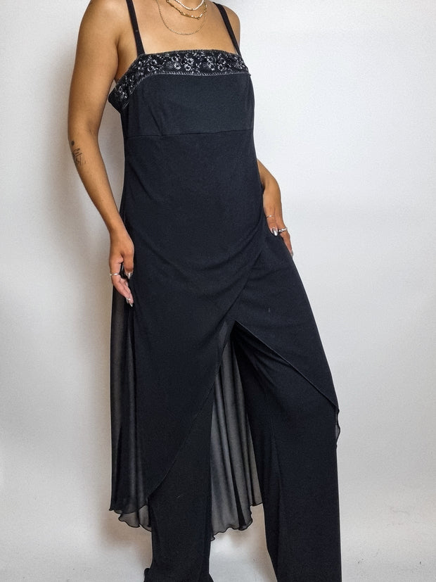 Combinaison/Robe à perles vintage M/L