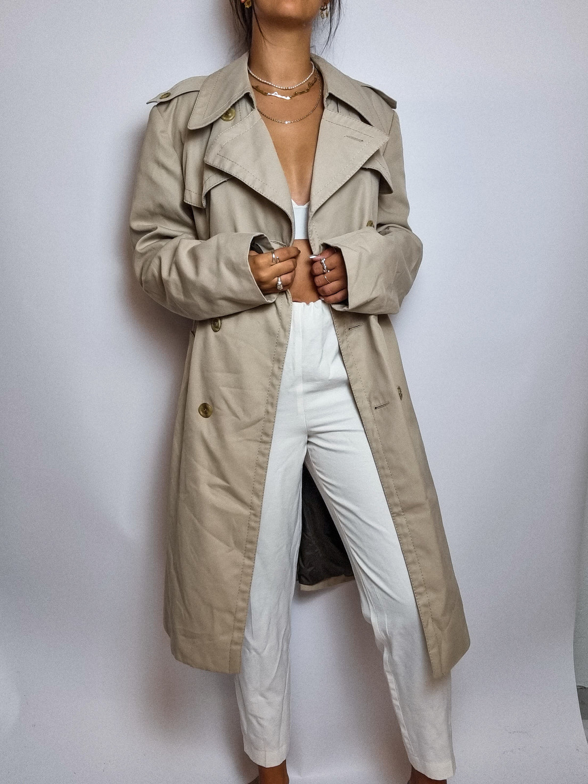 Trench coat vintage beige M oversized