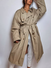 Trench coat doublé vintage beige M/L oversized