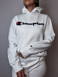 White hooded sweater Champion S/M 