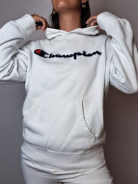 White hooded sweater Champion S/M 