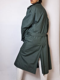 Vintage dunkelgrüner Trenchcoat M/L 