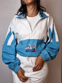 Vintage white jogging jacket M 
