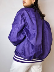 Purple American bomber jacket L 