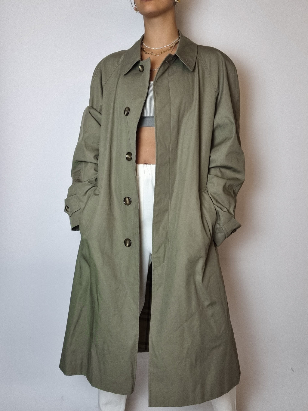 Ballarini vintage beige trench coat M 
