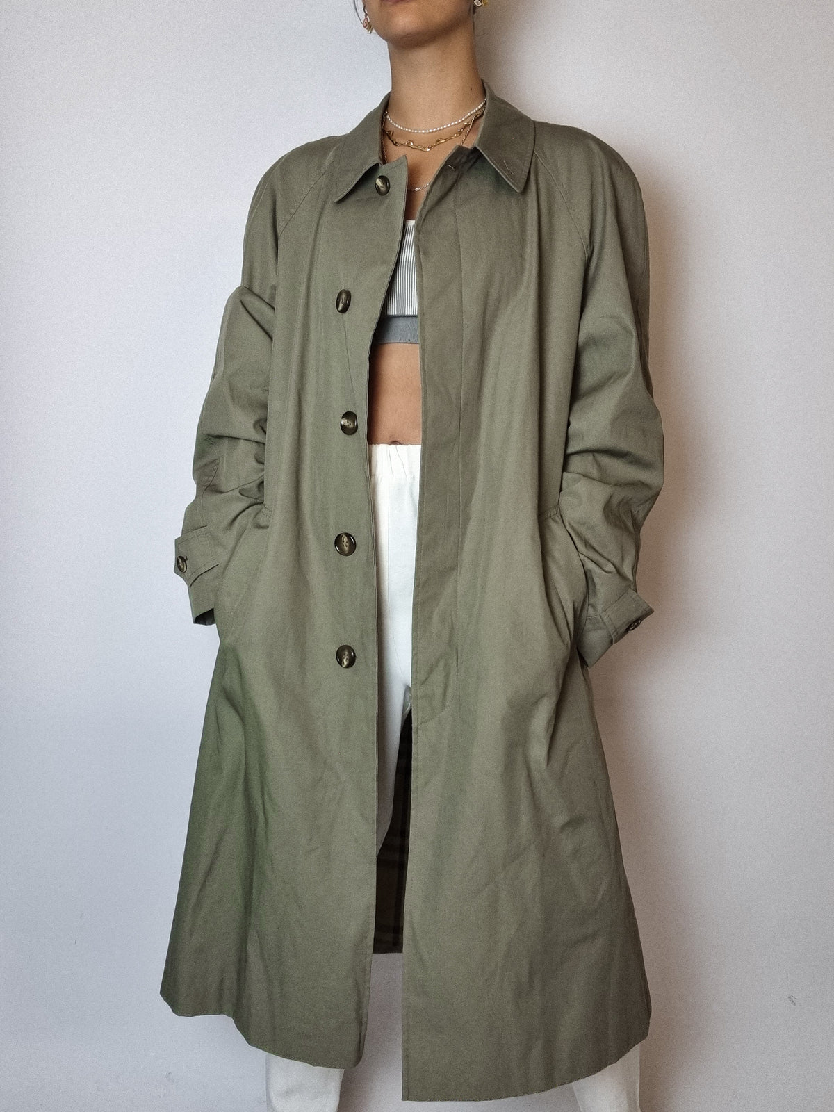 Ballarini vintage beige trench coat M 