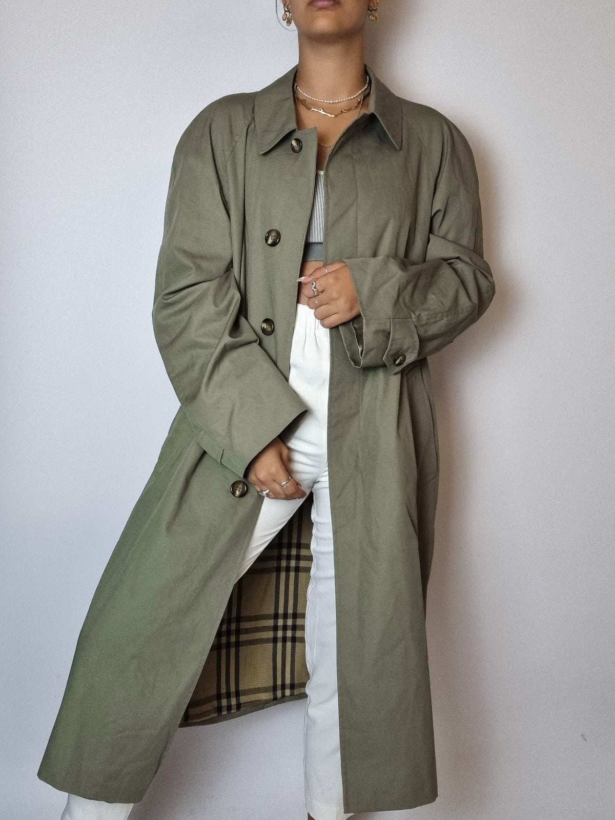 Ballarini vintage beige trench coat M 