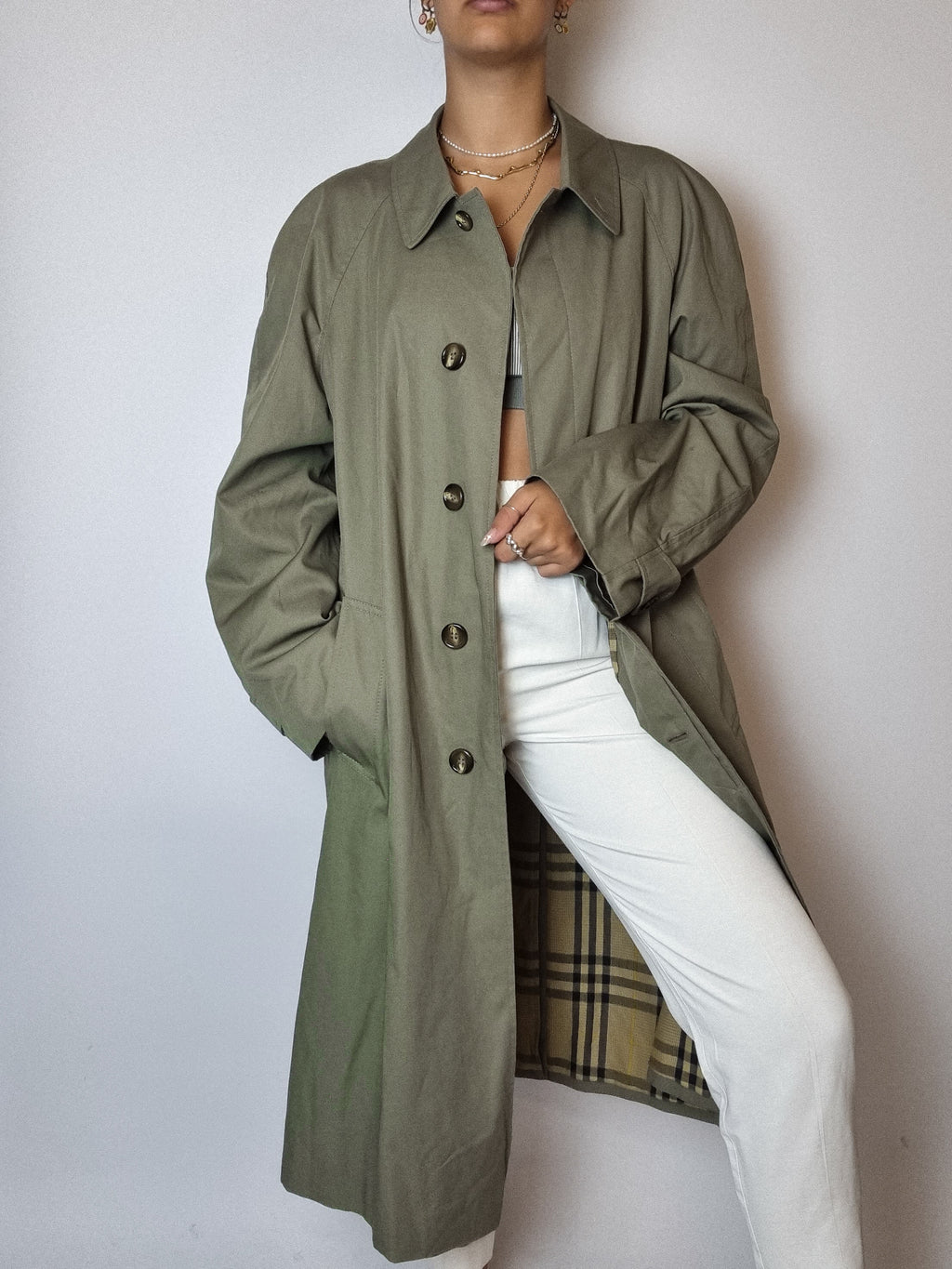 Ballarini vintage beige trench coat M 