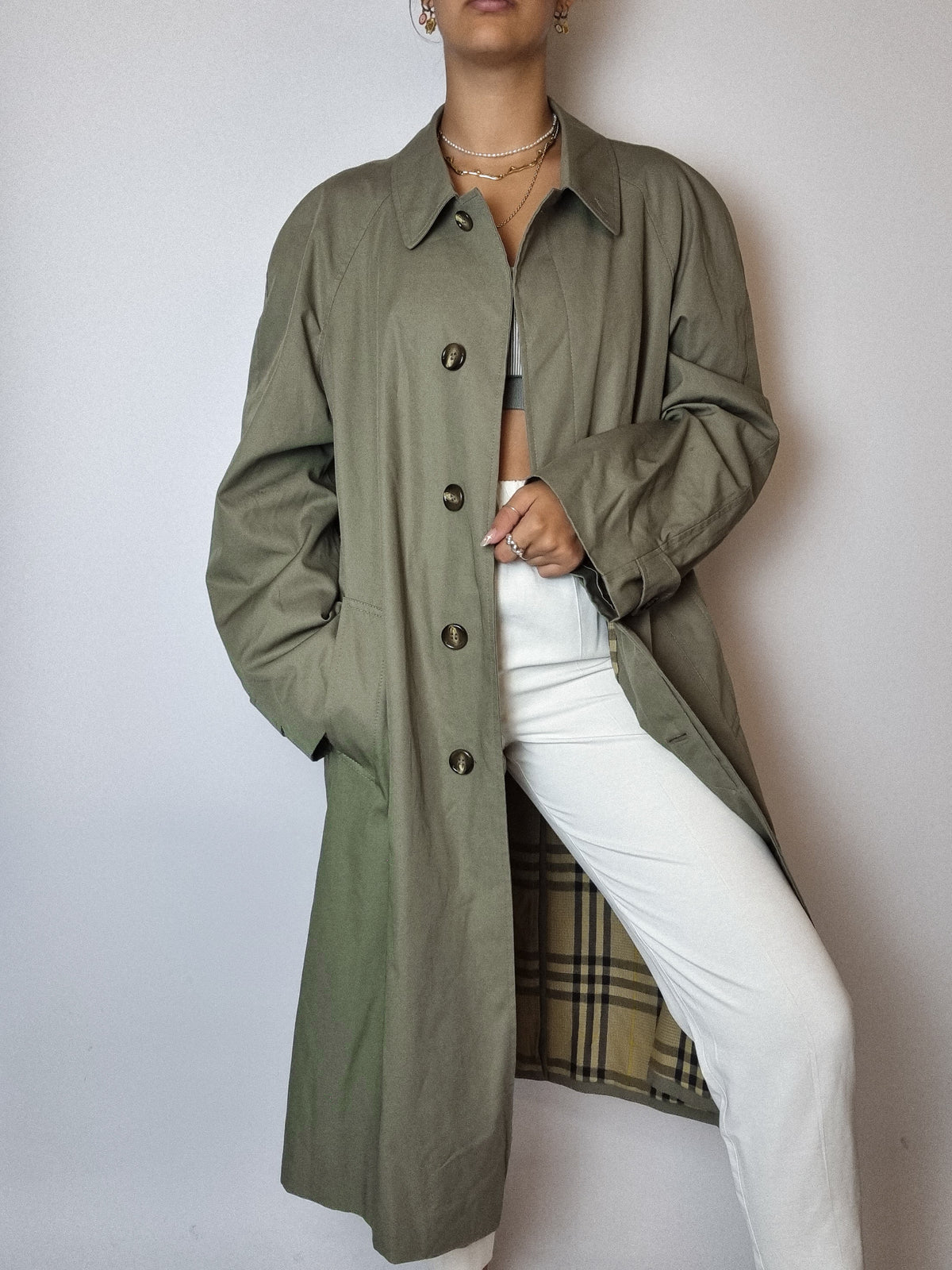 Ballarini vintage beige trench coat M 