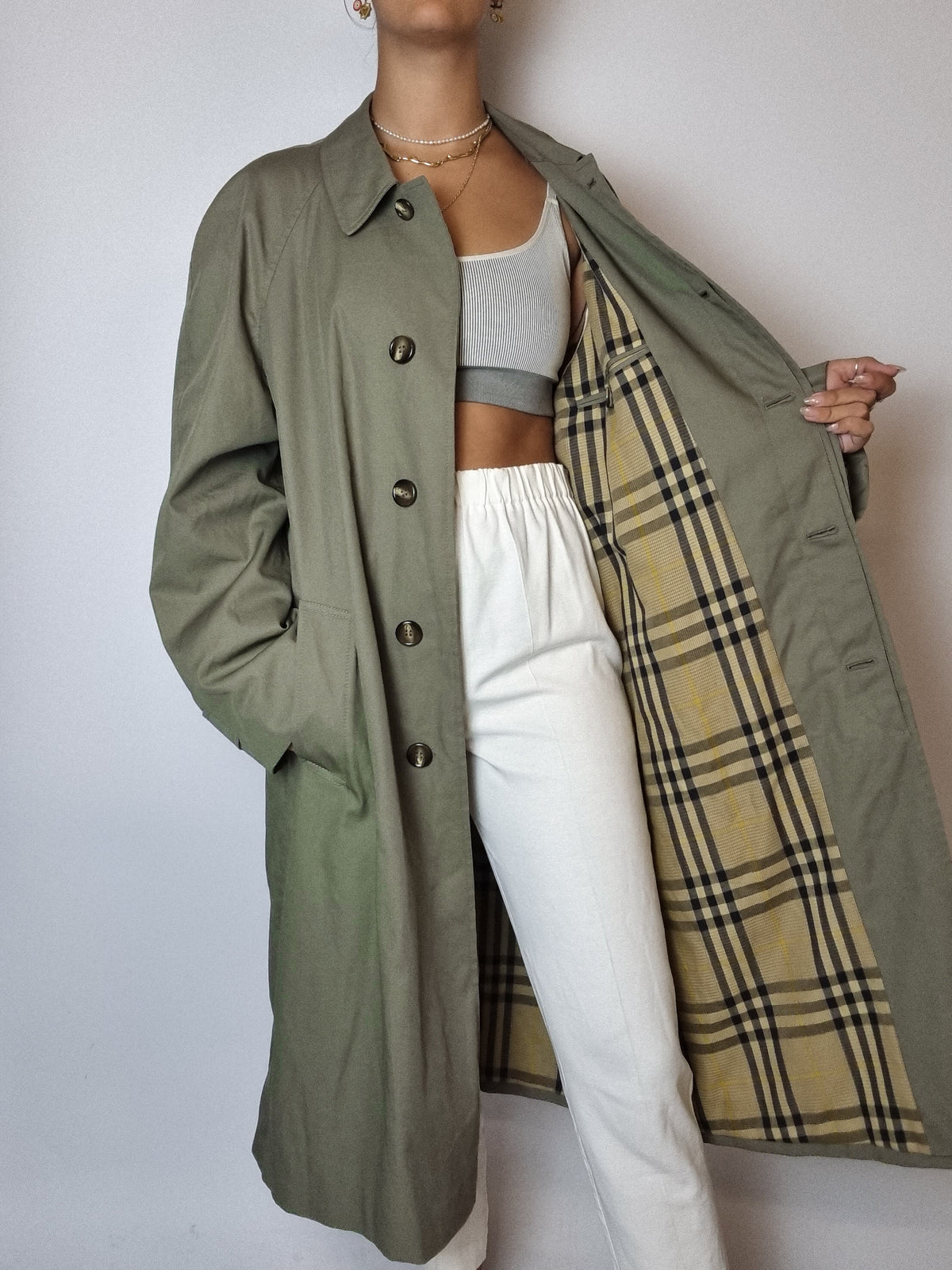 Ballarini vintage beige trench coat M 