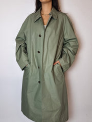 Trenchcoat vert/gris vintage M/L