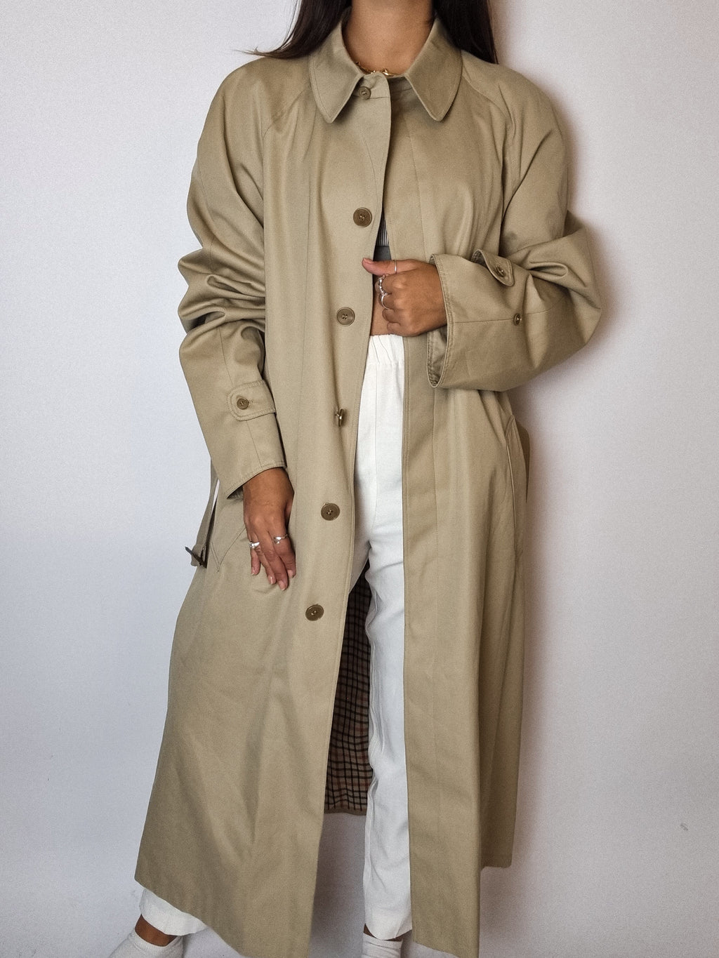 Vintage beige trenchcoat M/L 