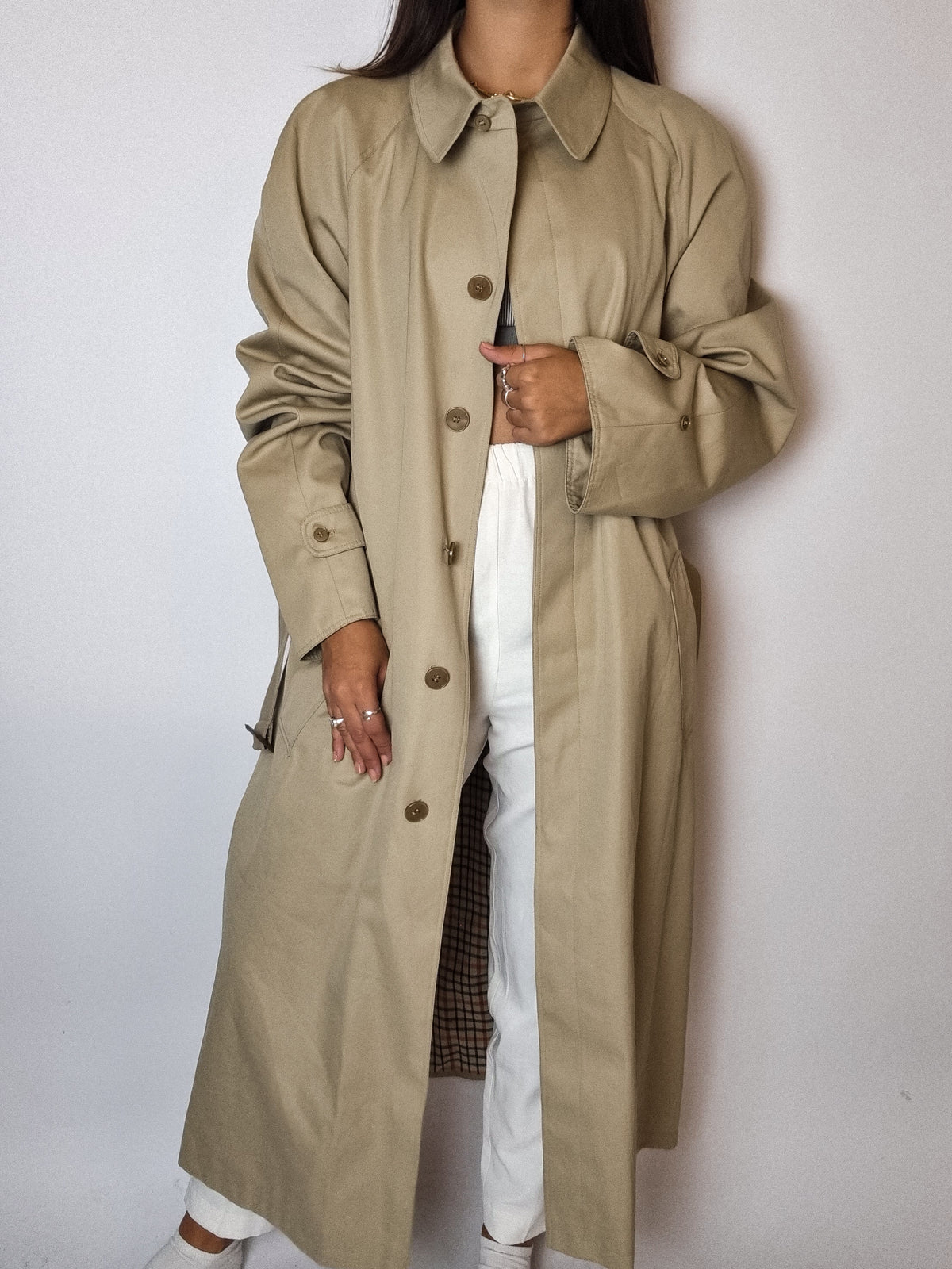 Vintage beige trenchcoat M/L 