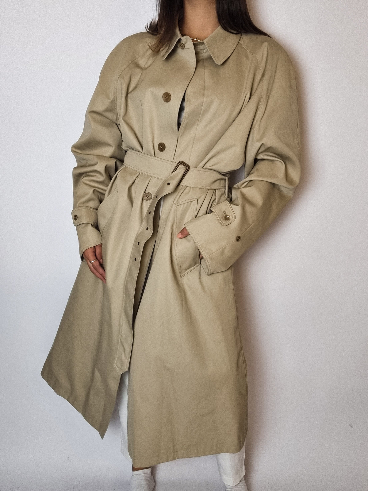 Vintage beige trenchcoat M/L 