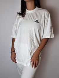 Weißes Adidas Vintage T-Shirt S/M 
