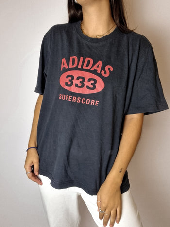 T-shirt noir Adidas Vintage S/M