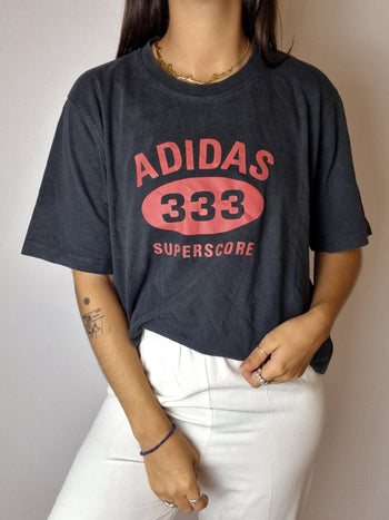 T-shirt noir Adidas Vintage S/M