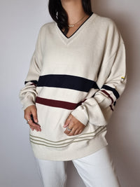 Off-white vintage striped sweater XL 