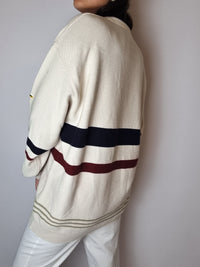 Off-white vintage striped sweater XL 