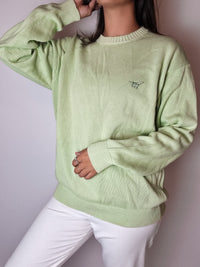 Vintage light green wool sweater S/M 