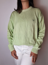 Vintage light green wool sweater S/M 